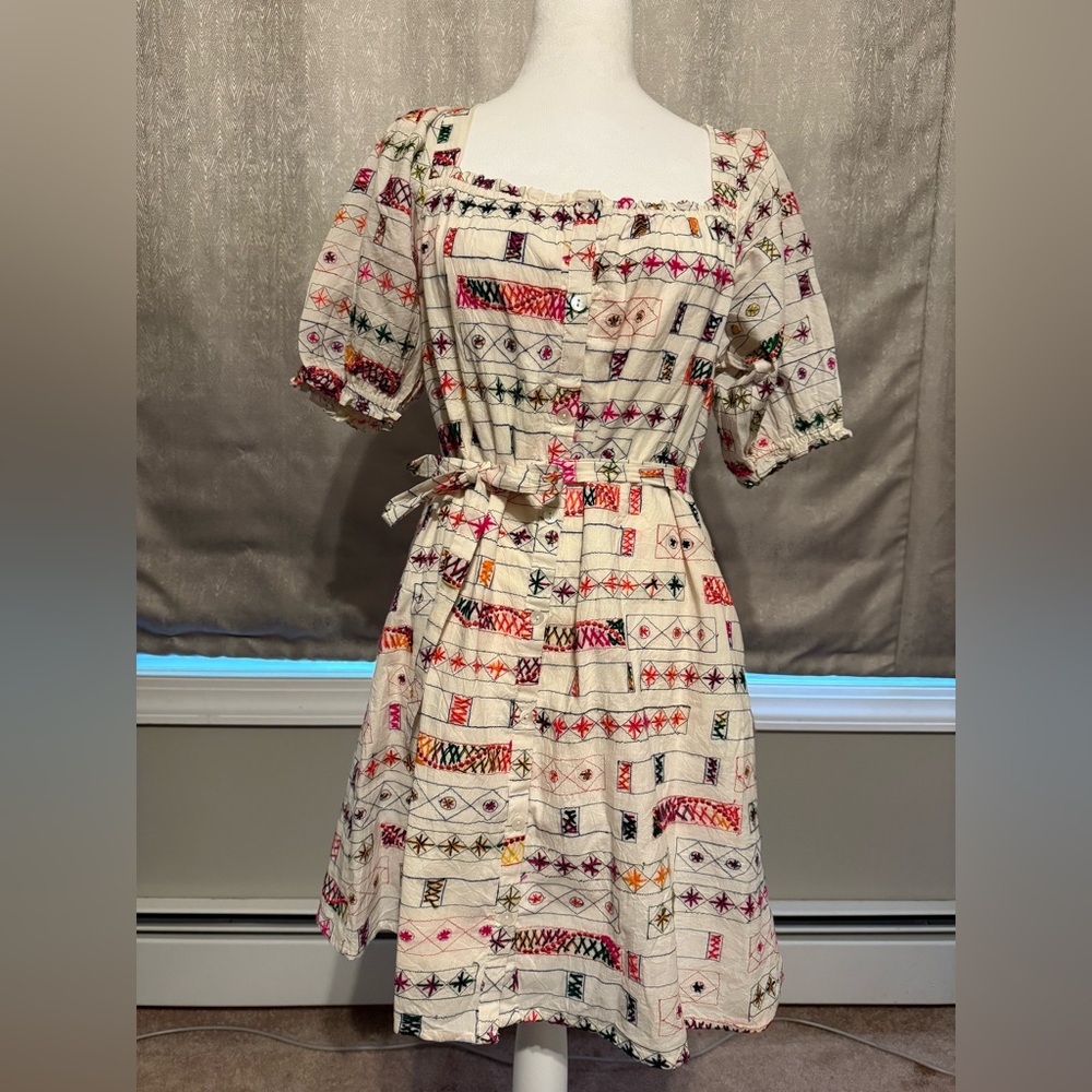 dRA LOS ANGELES Puff Sleeve Square Neck Mini Sundress